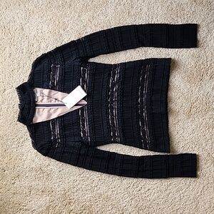 Cinq a Sept, NWT, Cecily Top Black Lace Choker Neck M